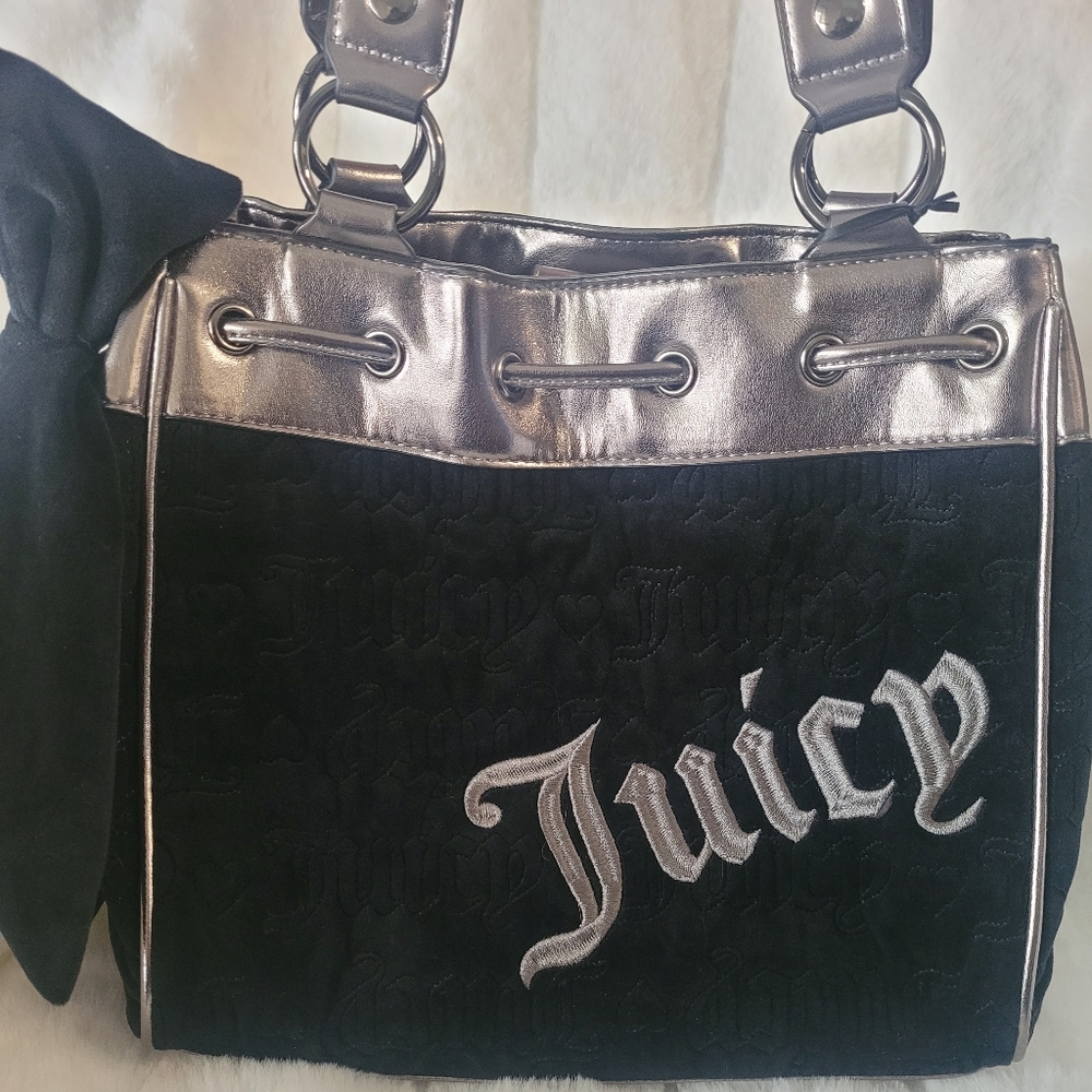 Juicy Couture Black and Silver Women's Bag